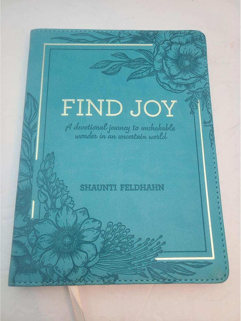Find Joy: A Devotional Journey Shaunti Feldhahn Teal Faux Leather Christian New!